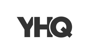 YHQ logo tasarım şablonu güçlü ve modern kalın metinlerle. Basit ve minimal tipografi içeren ilk tabanlı vektör logosu. Moda şirket kimliği.