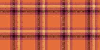 Küçük vektörsüz desen, ekose kumaş hatları. Turuncu ve kırmızı renk paletindeki panel arkaplan tekstil denetimi dokusu.