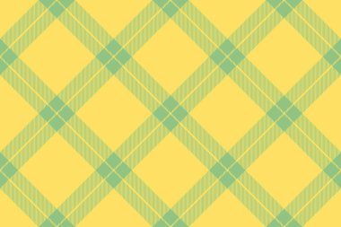 Karışık tartan dokusu, tebrik kartı ekose vektör arkaplanı. Dünya çapında kumaş deseni sarı ve yeşil renk paletinde pürüzsüz..