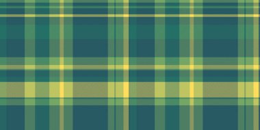 Koleksiyonsuz arka plan kumaşı, sert tekstil dokusu tartan. Cyan ve yeşil renkte vektör ekoseli kontrol deseni kuruluyor.