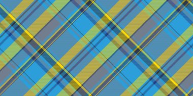 Yarı tartan desenli, kabile vektörsüz tekstil. Mobilya kumaş ekoseli arka plan kontrolü Cyan ve slate gri renk paleti.