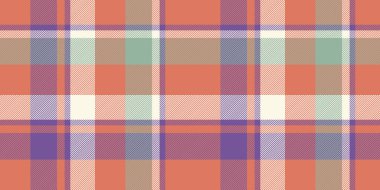 Seksi vektör desenli ekoseli, güzel, ekosesiz desenli. Tekstil kumaş arkaplanını kırmızı ve mor renk paletinde özelleştir.