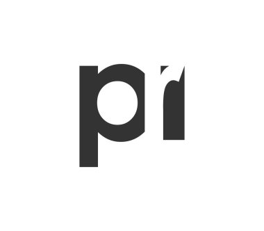 Halkla İlişkiler 'in yaratıcı geometrik tabanlı modern ve minimal logosu. Harf p p modayı yazı tipleri.