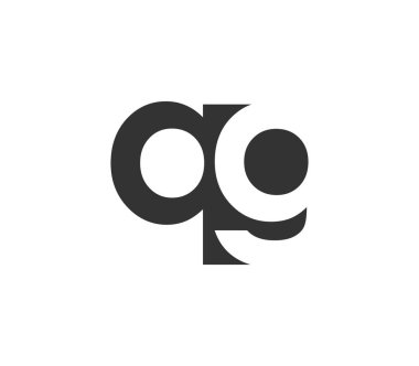 QG yaratıcı geometrik başlangıç tabanlı modern ve minimal logo. Q G harfi modayı takip eden yazı tipleri.