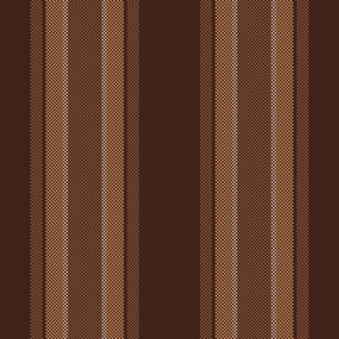Klasik çizgili kumaş, iş arka planı dikey desen. Koyu ve turuncu renk paletinde düzenlenebilir dokusu olmayan çizgi vektörü.