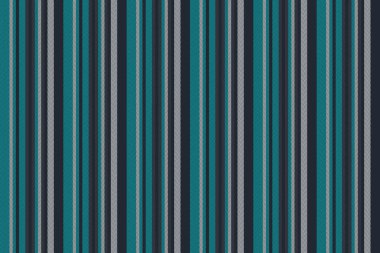 Halısız şablon vektörü, yastık hatları arka plan tekstili. Parça desenli kumaş şeridi dikey koyu ve cyan renkte.