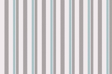 60 'ların dikişsiz tekstil kumaşı, geometrik çizgili doku vektörü. Beyaz ve gri renk paletinde profesyonel model arka plan dikey çizgileri.