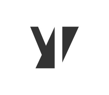 YL yaratıcı geometrik başlangıç tabanlı modern ve minimal logo. Harf y I modayı takip eden yazı tipleri.