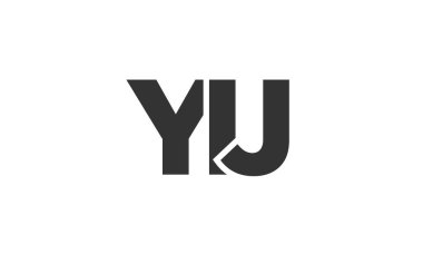 YIJ logo tasarım şablonu güçlü ve modern kalın metinlerle. Basit ve minimal tipografi içeren ilk tabanlı vektör logosu. Moda şirket kimliği.