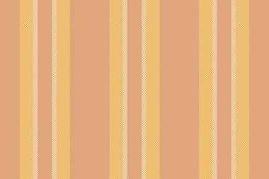 Yemek odası dokusu kumaş şeridi, canlı hatlar vektörsüz. Turuncu ve sarı renk paletinde arka plan deseni dikey tekstil yazdırılıyor.