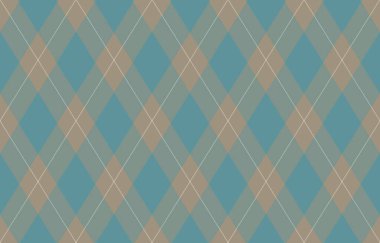 Argyle geometrik eşkenar dörtgenin kusursuz deseni. Harlequin duvar kağıdı tasarımını kontrol et. Web geçmişi için klasik elmas şekilli tekstil malzemesi, baskı kumaşı, kazak, ambalaj kağıdı, hediye kartı, davetiye.
