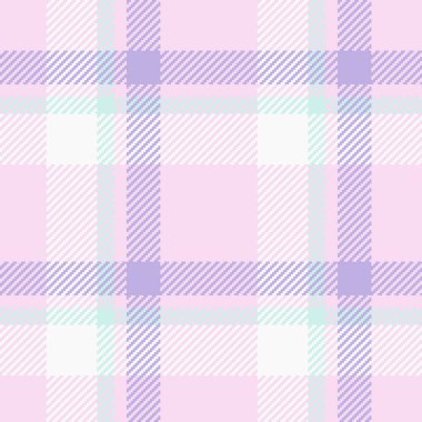 Yatak tartan desenli kumaş, indirimli kumaş ekoseli. Aydınlık ve beyaz renk paletinde kalitesiz arkaplan vektörü.