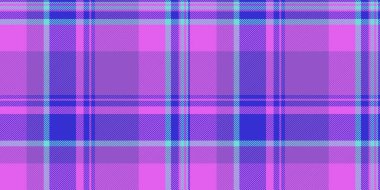 İnanılmaz vektör deseni kusursuz, tartan tartını kutlayın. Panço kumaş kumaş desenli ekose mor ve mor renk paleti.