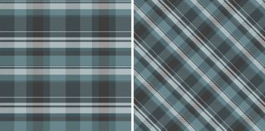 Kumaş tartan vektörünün ekose desenli ve arka plan doku kontrolü tekstili. Gece renklerinde ayarlanmış. Yılın en iyi moda trendleri.
