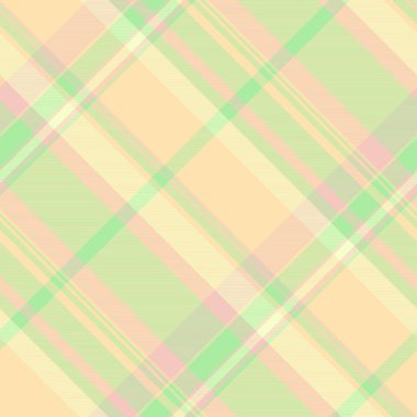 Tekstil araştırması yapın, atölye çalışması yapın. Kumaş kusursuz vektör kullanın. Mokasen ve açık renk paletinde dikey desen ekose tartan.