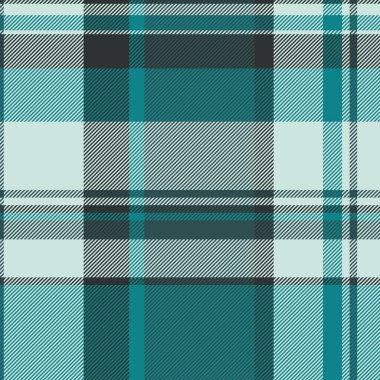Sevgililer Günü ekose kumaşı, ceketi kusursuz vektör kontrolü. Işık ve cyan renk paletinde sonsuz desen dokusu tartan arkaplanı.