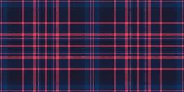 Eşsiz tekstil kumaşı, kimlik vektörü ekosesiz. Koyu ve mavi renk paletinde podyum desen kontrol şablonu.