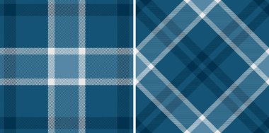 Tartan ekoseli kumaşın kumaş tekstil vektörü ve şablon kontrolleri pürüzsüz. Gece renklerinde ayarlanmış. Karışık düz çizgilerle moda trendleri.