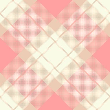 Köpek dişi desenli tekstil arka planı, yaz dokusu vektörü pürüzsüz. Jersey kumaş ekoseli beyaz ve açık renk paleti ile tartan kontrolü.