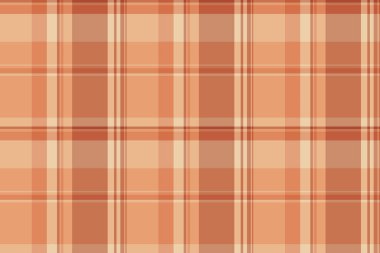 Kareli kumaş kumaş, ceket desenleri pürüzsüz. Turuncu ve açık renk paletinde karalama tartan kontrol vektör arkaplanı.