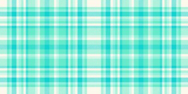 Dikensiz kumaş tartını kat, ekose desenli. Fransa vektör dokusu teal ve deniz kabuğu renk paletinde kumaş arkaplan.