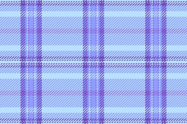 Doku modeli vektörünü satın al, uzay tartansız kumaşı kopyala. Açık ve mavi renk paletinde kısa arkaplan kontrolü tekstil ekoseli.