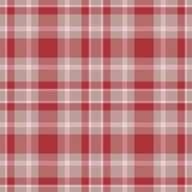 Kırmızılı ekose desenli. Kumaş dokusunu kontrol et. Vektör tekstil baskı tasarımı.