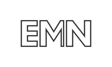 EMN logo tasarım şablonu güçlü ve modern kalın metinlerle. Basit ve minimal tipografi içeren ilk tabanlı vektör logosu. Moda şirket kimliği.