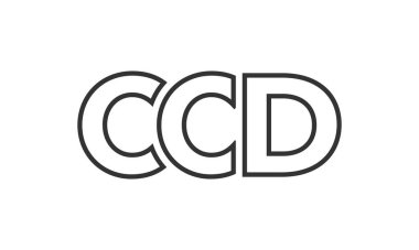 CCD logo tasarım şablonu güçlü ve modern kalın metin ile. Basit ve minimal tipografi içeren ilk tabanlı vektör logosu. Moda şirket kimliği.