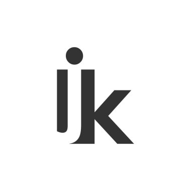 JK yaratıcı geometrik başlangıç tabanlı modern ve minimal logo. j k harfi modaya uygun yazı tipleri.