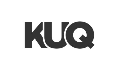 KUQ logo tasarım şablonu güçlü ve modern kalın metin ile. Basit ve minimal tipografi içeren ilk tabanlı vektör logosu. Moda şirket kimliği.