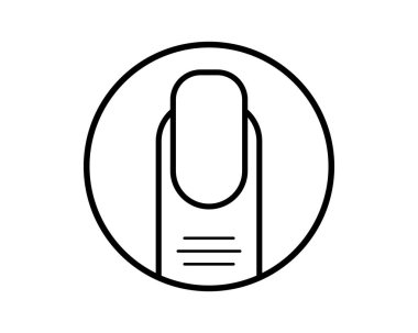 Minimalist tasarım için tırnak cilası şişesi vektörü, manikür ürünü güzellik illüstrasyonu ve kozmetik sanat. Moda aksesuarları için çivi tasarımı, zarif bir şekilde kuaför süslemesi. Kişisel bakım simgesi için tımarlama ögesi.