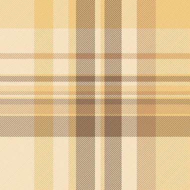 Açık ve turuncu renkli ekose arkaplan desenli kumaş tekstil vektörünün kusursuz kontrolü.