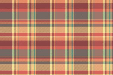 Panço desenli arka plan kumaşı, yumuşak tekstil vektör dokusu. Rahatla, tartan desensiz ekoseli kırmızı ve gök mavisi rengi paleti.