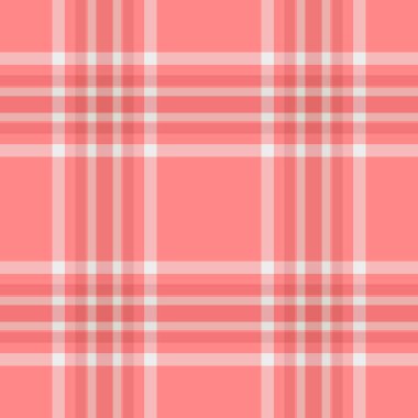 Eps tartan desenli ekose, tatil arkaplan kumaş taşıyıcısı. Kırmızı ve açık renk paletinde üstüste eklenmiş dokuma tekstil kusursuz denetimi.