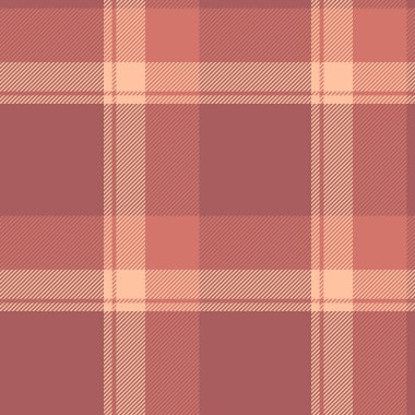 Kaz vektör dokusunu, kültürel desen tartan dokusunu kontrol et. Kırmızı ve turuncu renk paletinde el yapımı, pürüzsüz arka plan ekoseli tekstil.