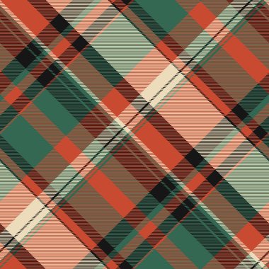 Pencere dikişsiz kontrol kumaşı, ergen vektör tartan dokusu. Kanepe desenli tekstil arkaplanı kırmızı ve nane rengi paleti.