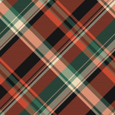 Konfor vektör dokusu tekstil, festival pürüzsüz tartan arka planı. Şapka kumaşı ekose deseni siyah ve kırmızı renk paleti ile kontrol.