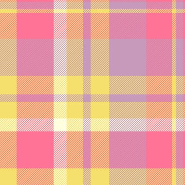 Ekose kumaş, vestiyer kontrolü kumaşı. İlham deseni, kırmızı ve sarı renk paletinde kusursuz arkaplan tartanı.