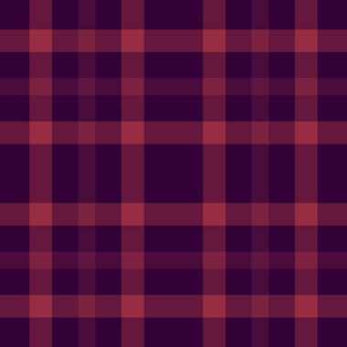 Felçli arka plan tekstili, yaş vektörü kontrol kalıbı. Koyu ve pembe renk paletinde büyük, dikişsiz tartan kumaş dokusu.