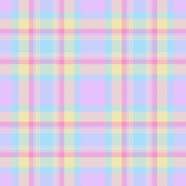 Papatya tartsız arka plan, okul kumaşı ekose kumaş. Işık ve cyan renk paletinde eski vektör kontrol deseni tekstili.