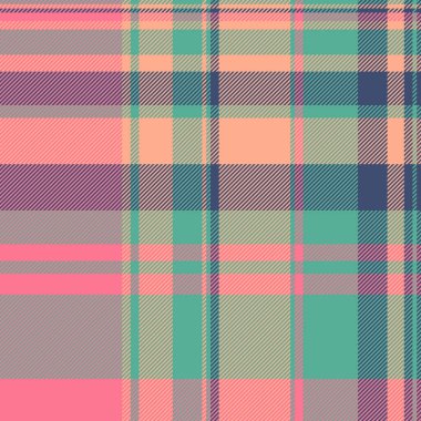 Örtülü tartan dokusu, küçük kumaş kumaş ekoseli. Tuğla ve turuncu renk paletinde doğum günü arkaplanı pürüzsüz desen vektörü.