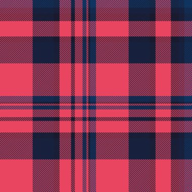 Rahat arka plan ekosesiz, görüntü kumaşı tartan vektörü. Kalıtsal tekstil desen denetimi koyu ve kırmızı renk paletinde.