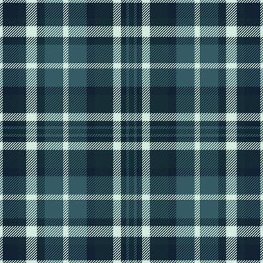Yaşlanmış arka plan dokusu vektörü, kavramsal desen kumaş tartan. Duvar kâğıdı koyu ve cyan renk paletinde tekstil dikişsiz ekoseyi kontrol et.