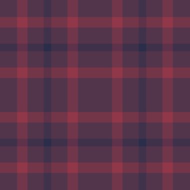 Mobilya arka plan tekstil kumaşı, tee vektörü dikişsiz doku. Çerçeve ekose tartan deseni pembe ve kırmızı renk paletinde kontrol et.