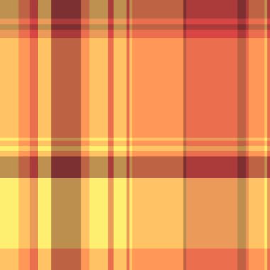 Britanya desenli tartan, paket vektör ekose tekstil. Grup denetimi turuncu ve kehribar renk paleti içinde dikişsiz kumaş.