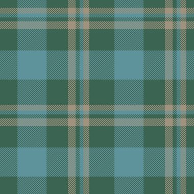 Tatil desenli tekstil arka planı, mavi ekosesiz doku. Değişik tartan vektör kumaşı nane ve cyan renk paletinde kontrol et.