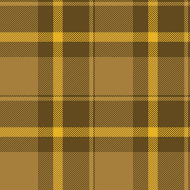 Şablon tartan arkaplan dokusu, vadi kumaş desenli ekose. Erkek giyim tekstil vektörü kehribar renk paletinde kusursuz kontrol.