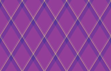 Argyle geometrik eşkenar dörtgenin kusursuz deseni. Harlequin duvar kağıdı tasarımını kontrol et. Web geçmişi için klasik elmas şekilli tekstil malzemesi, baskı kumaşı, kazak, ambalaj kağıdı, hediye kartı, davetiye.