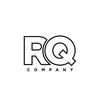 Moda harfi R ve Q, RQ logo tasarım şablonu. Şirket kimliği için asgari monogram tabanlı logotype.